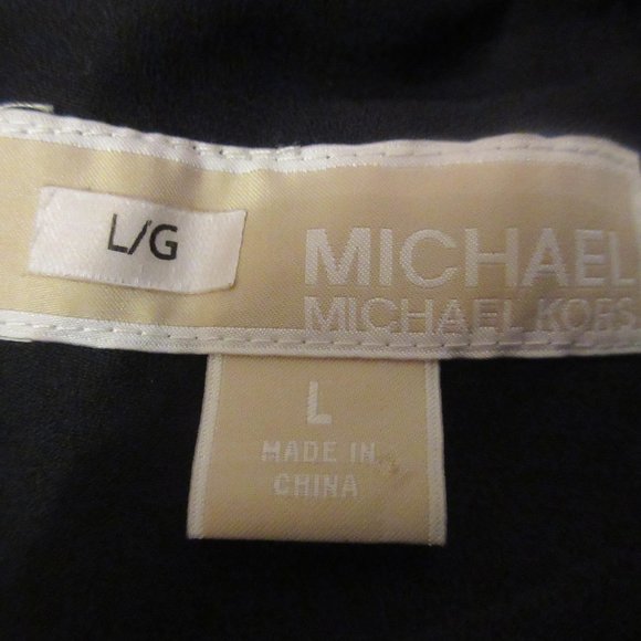 Michael Kors Collection  Black  Top  with Belt  Zipped on back Lined  Large - Picture 8 of 11